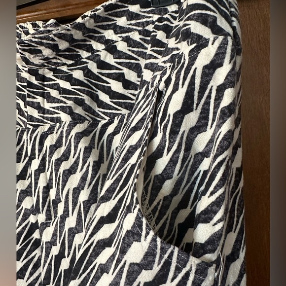 Anthropologie bolt print linen blend Harlem Jogger pant size 10 petite - Picture 4 of 7